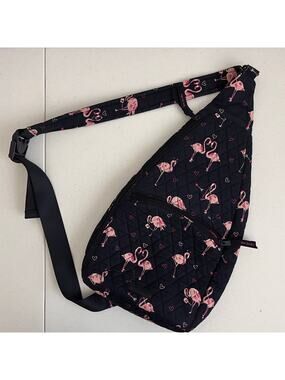 Retired Pattern  Vera Bradley Sling Backpack Flirty Flamingos 27611-T93